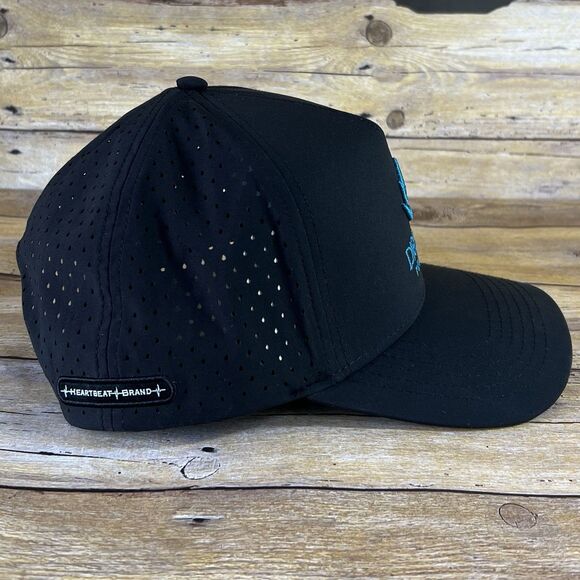The Heartbeat Brand Snapback Trucker Hat Black One Size Adjustable 6 Panel - Picture 4 of 16